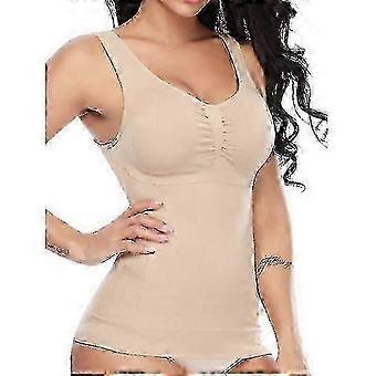 Camisola Feminina Shapewear Com Sutiã Embutido Controle Da Barriga - Top De Tanque Emagrecedor De Alta Compressão Para Perda De Peso