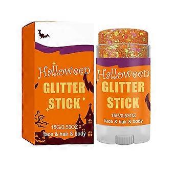 Halloween-Glitzerstift mit natürlichem Schimmer für Gesicht und Körper, Orange
