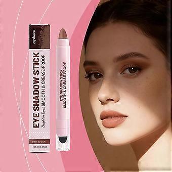 2pcsShining Cream Eyeshadow Stick, Dark Brown, Naturally Pigmented, Easy to Apply, Ideal for Daily Use