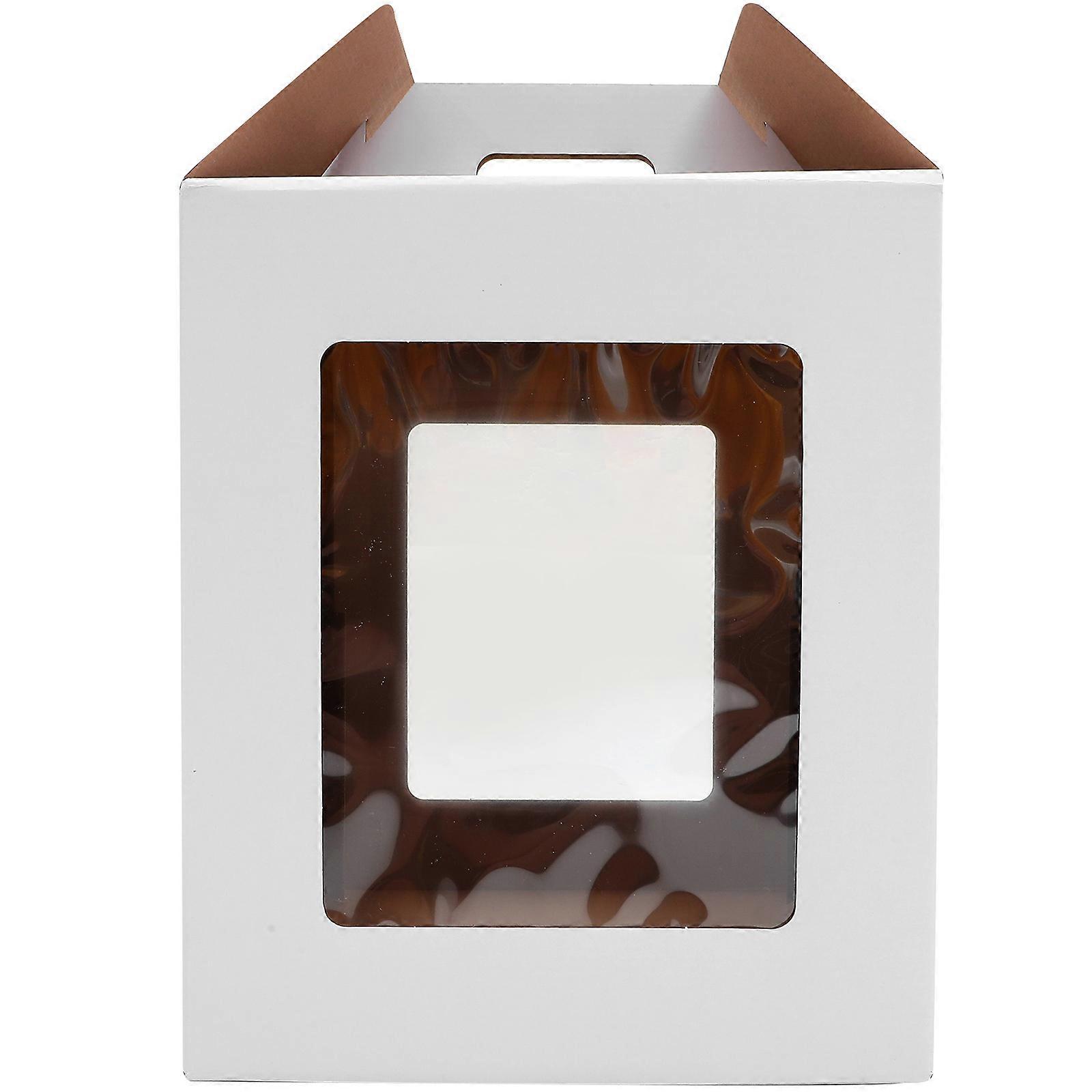 Egg Cake Box for Storage Portable Paper Cake Container with Window