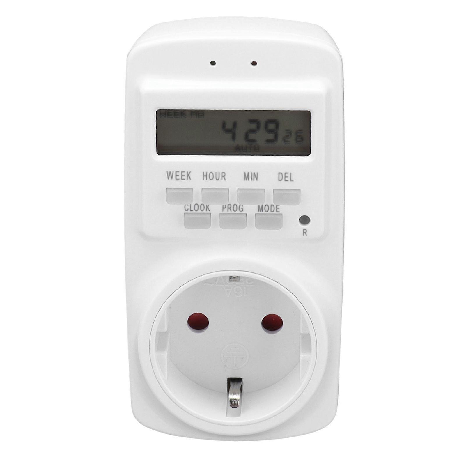 16A Wall Outlet Timer Digital Programmable Light Fan Appliance Cycle Timer Outlet Plug Automatic Power Off  90(YMCAT)