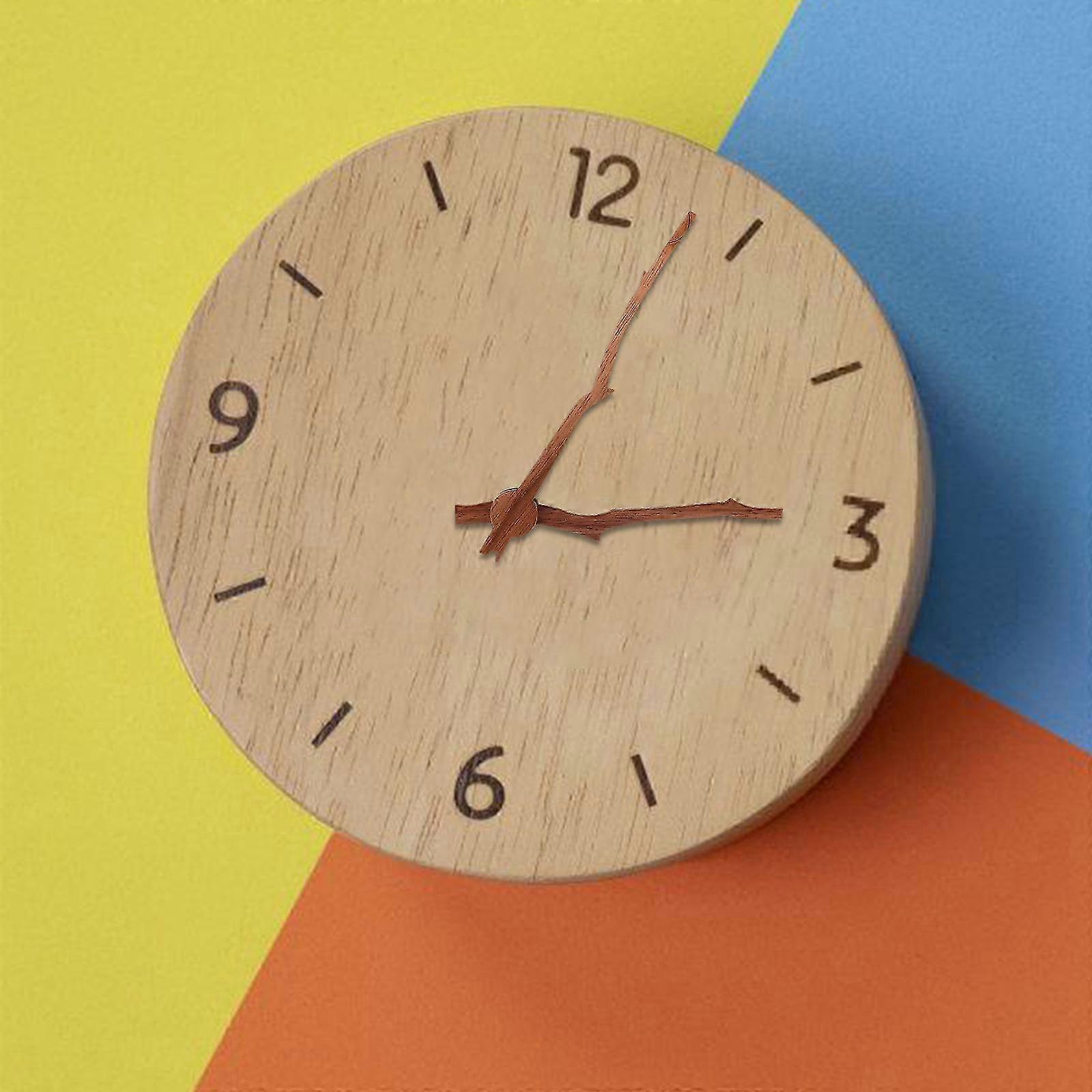 Hu Wooden Clock Pointers compatible with Clock Replacements 1Set Brown Wood