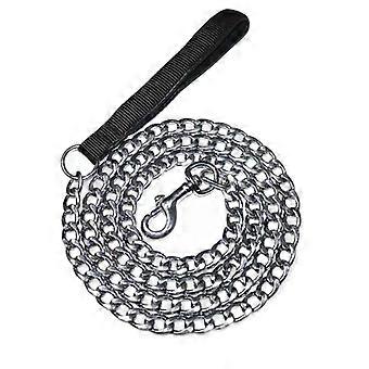 Dog Leash Chain (180cm) in Steel, Solid Metal Dog Leash with Handle