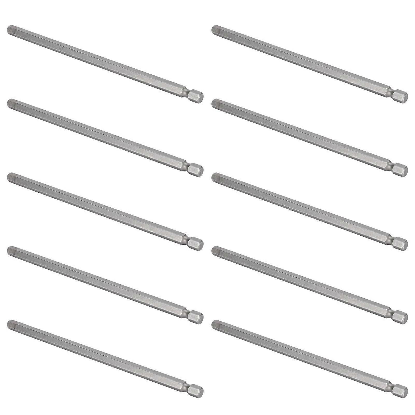 10PCS 6mm Electric Screwdriver Bits Hex Socket Magnetic Hardened Replacement Accessories
