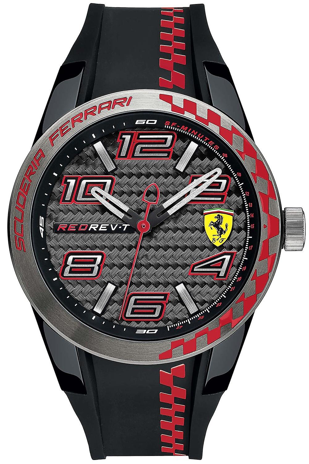 Ferrari Redrev t tr90 Quartz Analog Man Watch with Silicone Bracelet 0830336