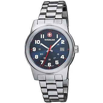 Wenger champ classique Swiss Quartz Analog Man Watch avec bracelet en acier inoxydable 01.0441.101