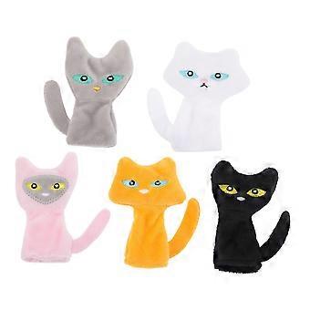 5Pcs Plush Animal Finger Puppets Set for Kids – Soft Educational Toy for Storytelling and Early Learning Fun