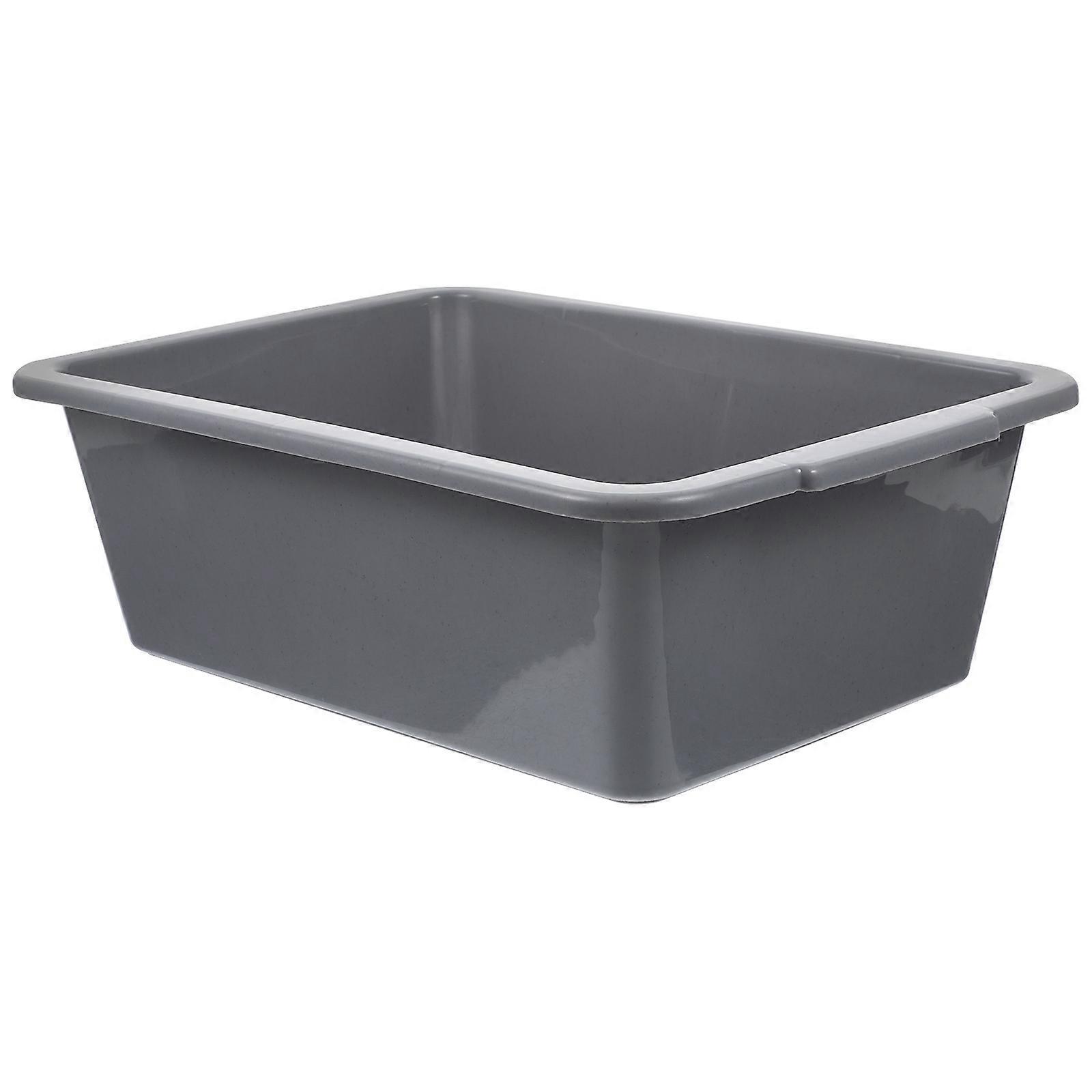 Bus Tub Plastic Rectangular Tub compatible with Multipurpose Use Grey