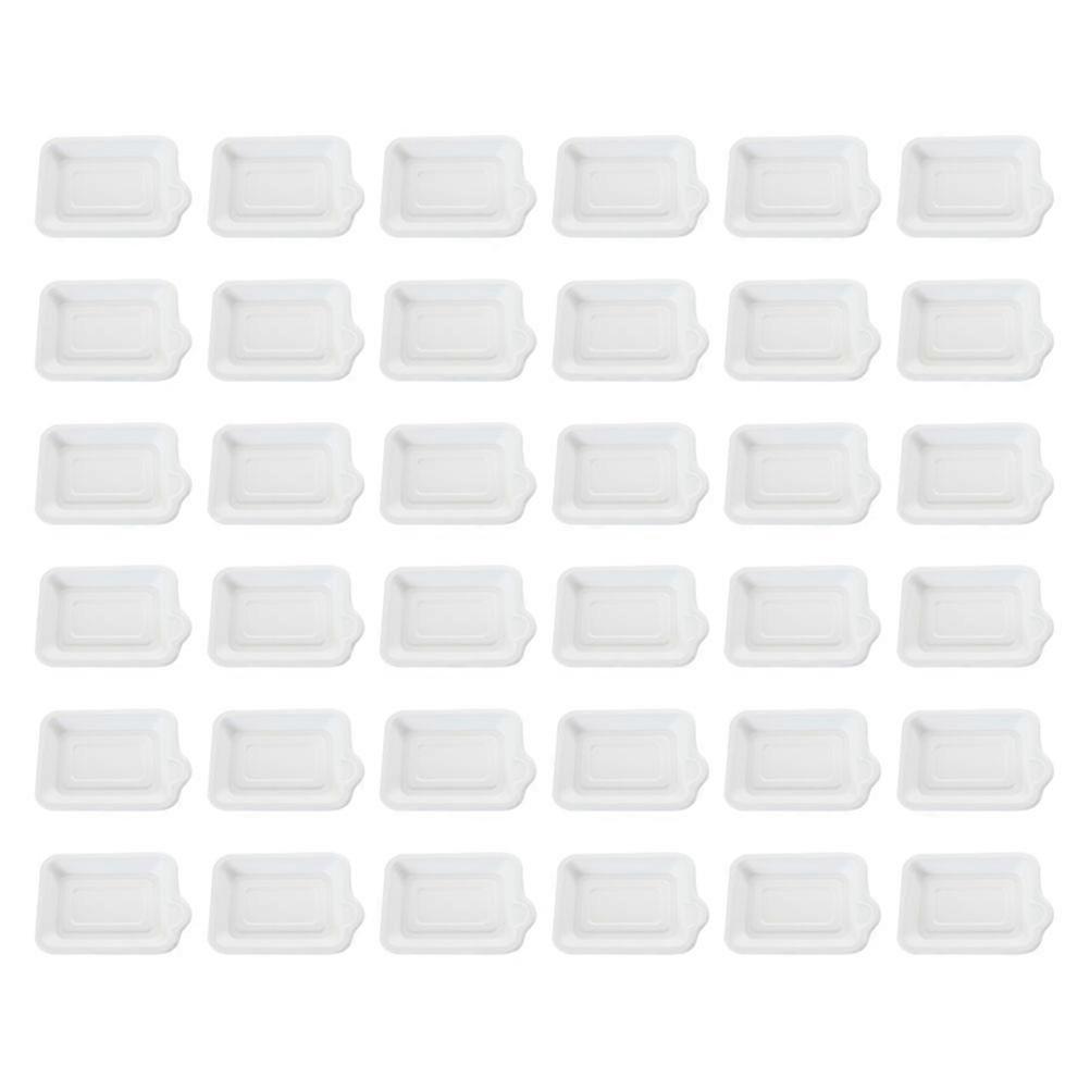 Biodegradable Sugarcane Plates compatible with Serving 150Pcs White Rectangular Bbq Plates