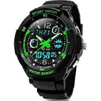 Orologi digitali per bambini ragazzi - 50m impermeabile orologio analogico sportivo all'aperto con sveglia / timer / doppio fuso orario / luce led (ls)