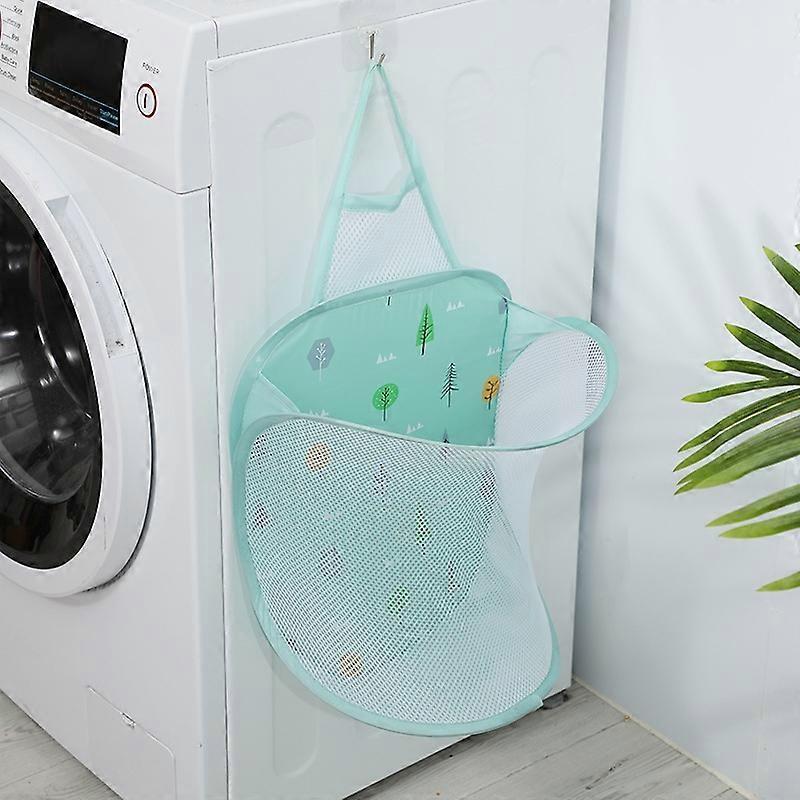 Breathable Fold Flat Wall Laundry Basket