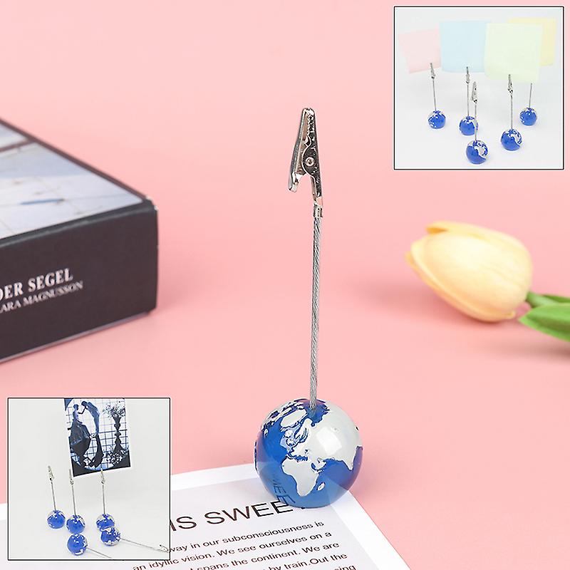Earth Photo Holder Memo Clip Name Place Card Table Number Picture Note Stand