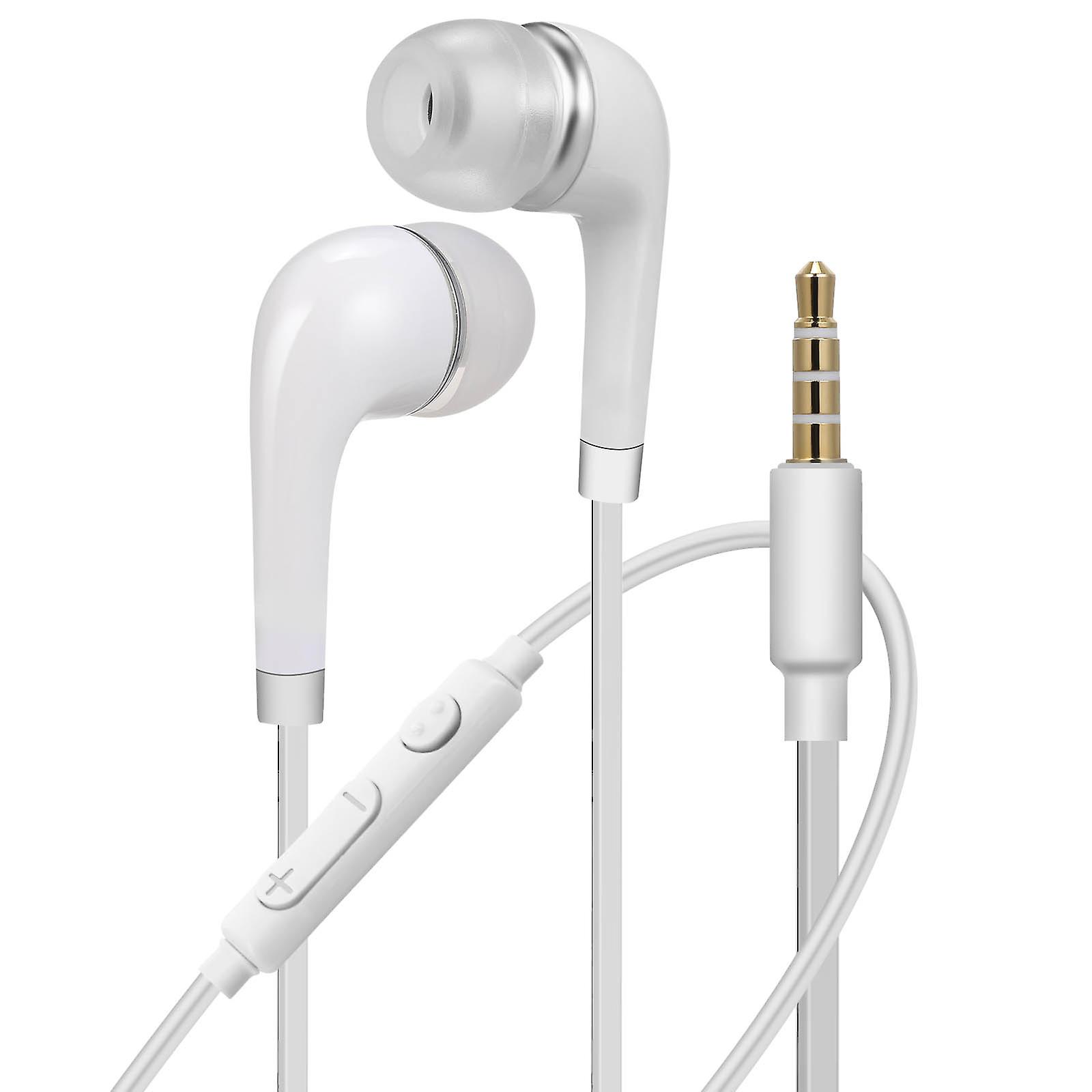 Manos libres auriculares 3,5 Jack cable anti-nudos-blanco
