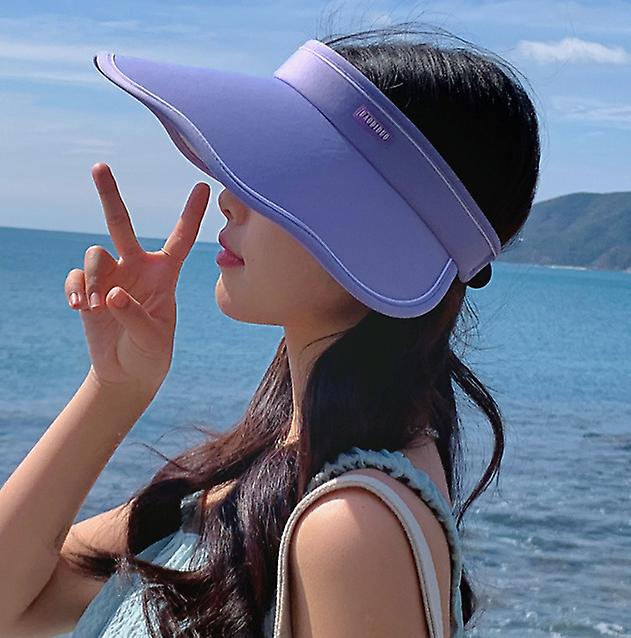 Summer High Quality Women's Big Brim Visor Shell Hat Everything Empty Top Hat Outdoor Sun Protection Hat