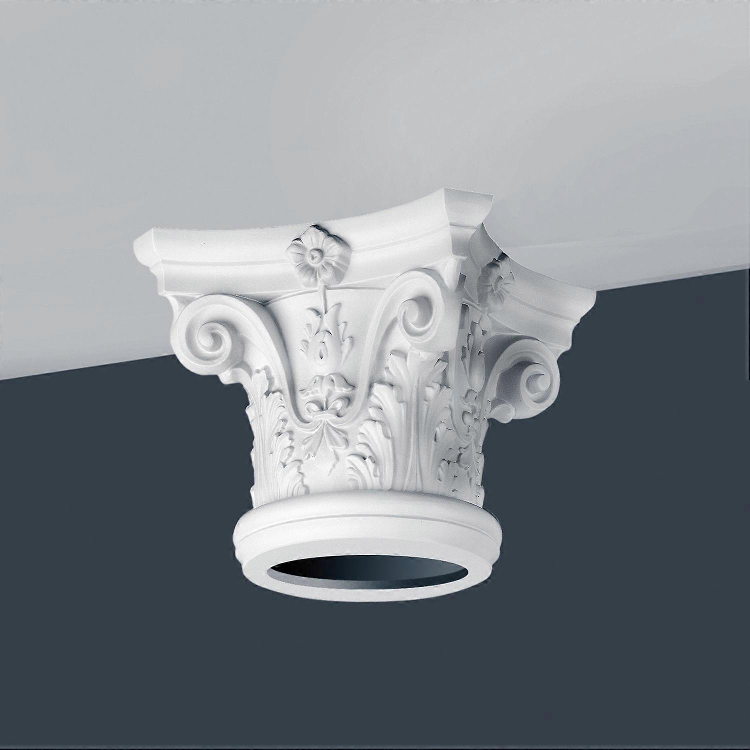 Orac Decor 1 x Full column capital K1122 LUXXUS white Duropolymer® pre-primed lightweight, dimensionally stable, shockproof