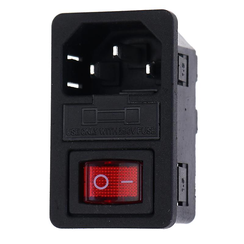 Inlet Male Power Socket With Fuse Switch 10a 250v 3 Pin Iec320 C14 Ad