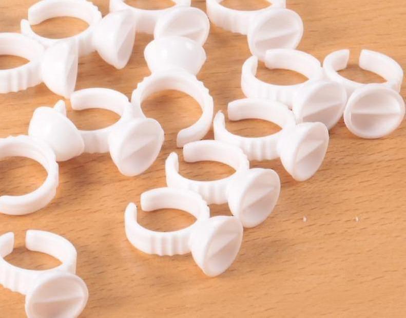 Engangs øyenvippe lim vifte kopp ringer holder-r