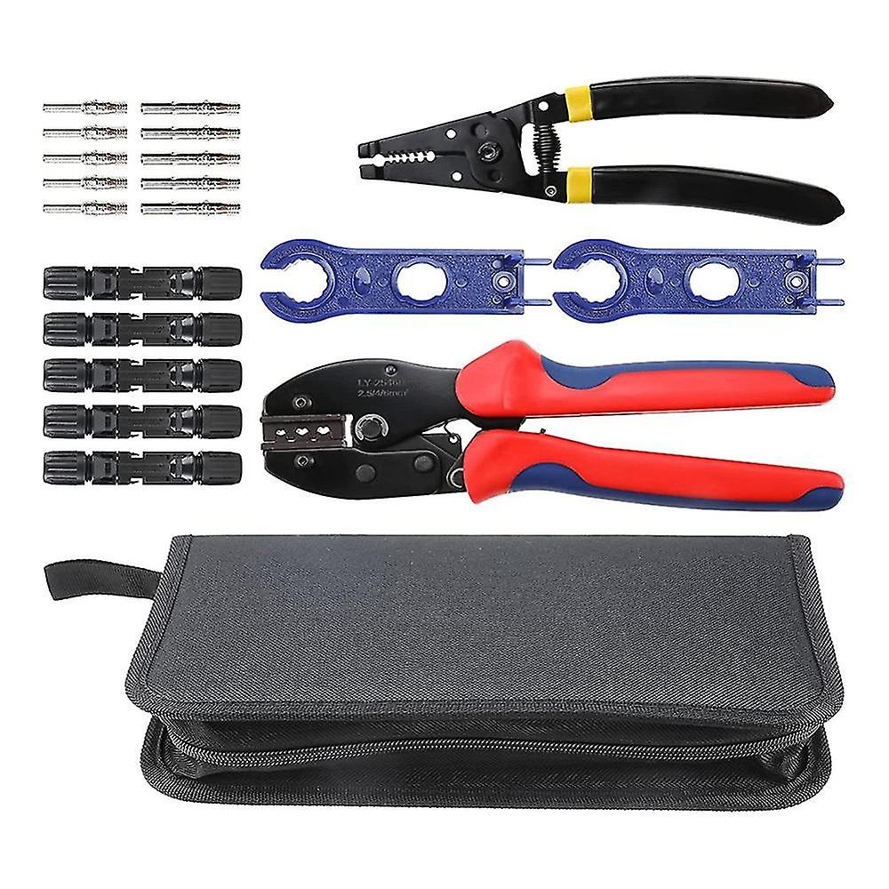 Solar Crimper Tool Kit For 2.5/4.0/6.0mm Solar Panel Pv Cable Solar Connector Assembly Tool Spanne