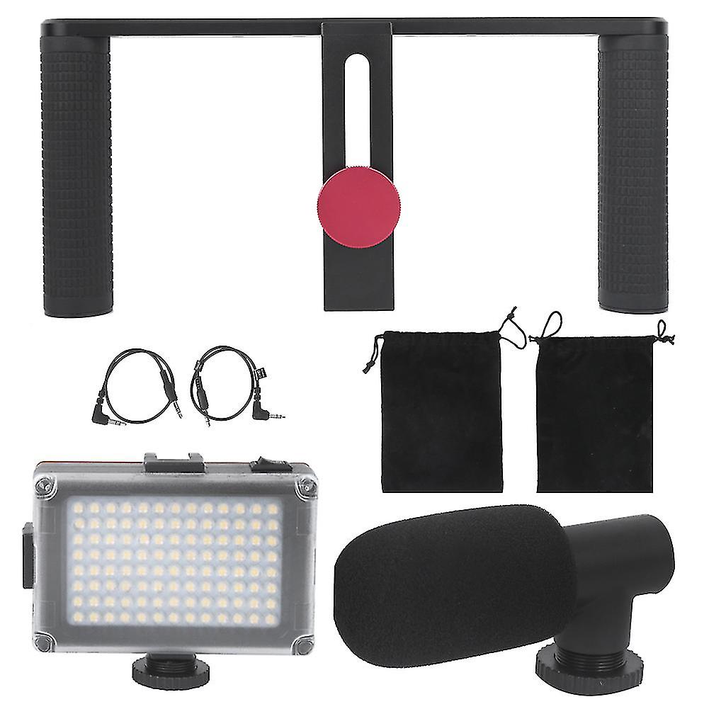 Twohanded Mobile Phone Holder Set Stablizer For Photography Video Live Broadcast Light
