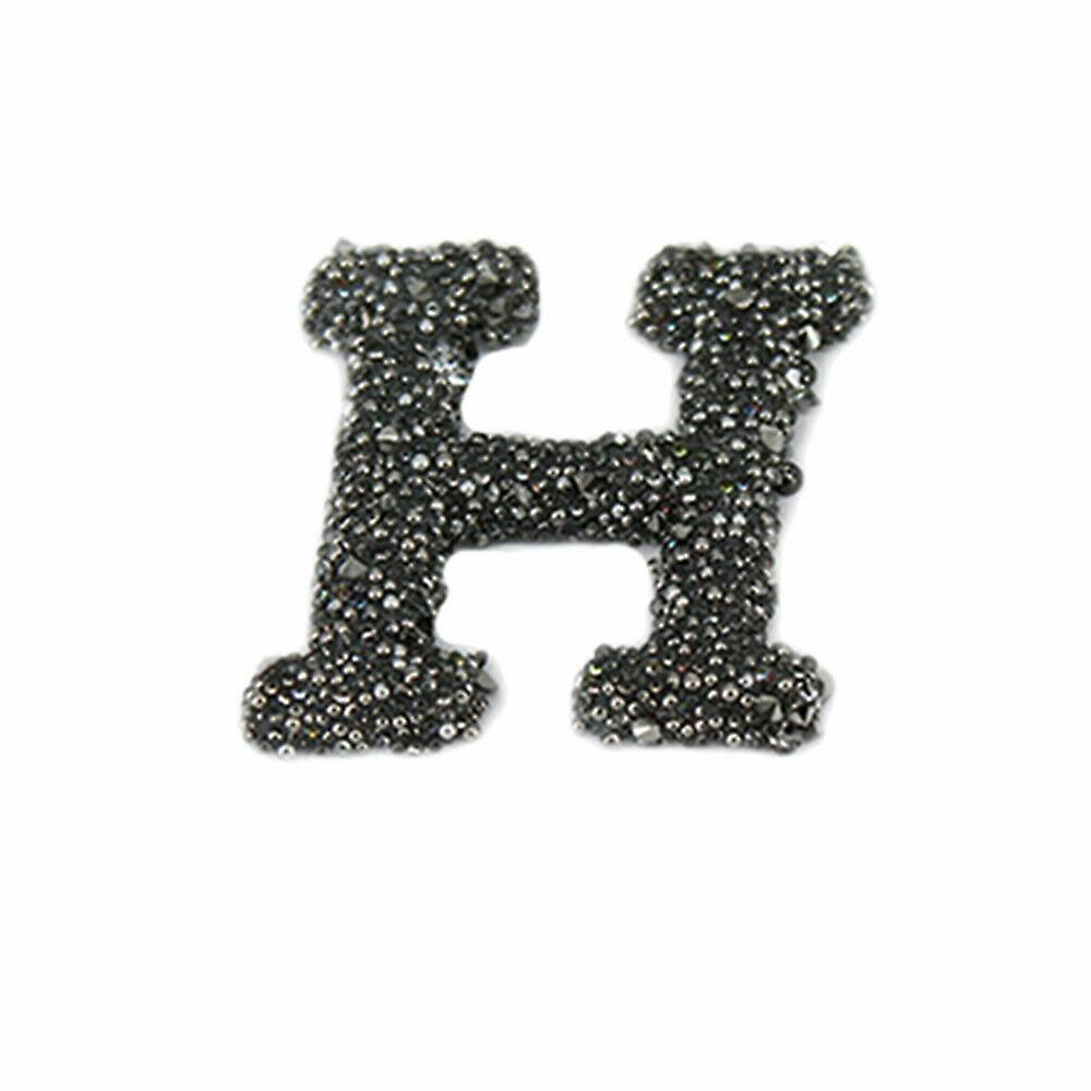 H Sparkle Alphabet Embroidery Patches