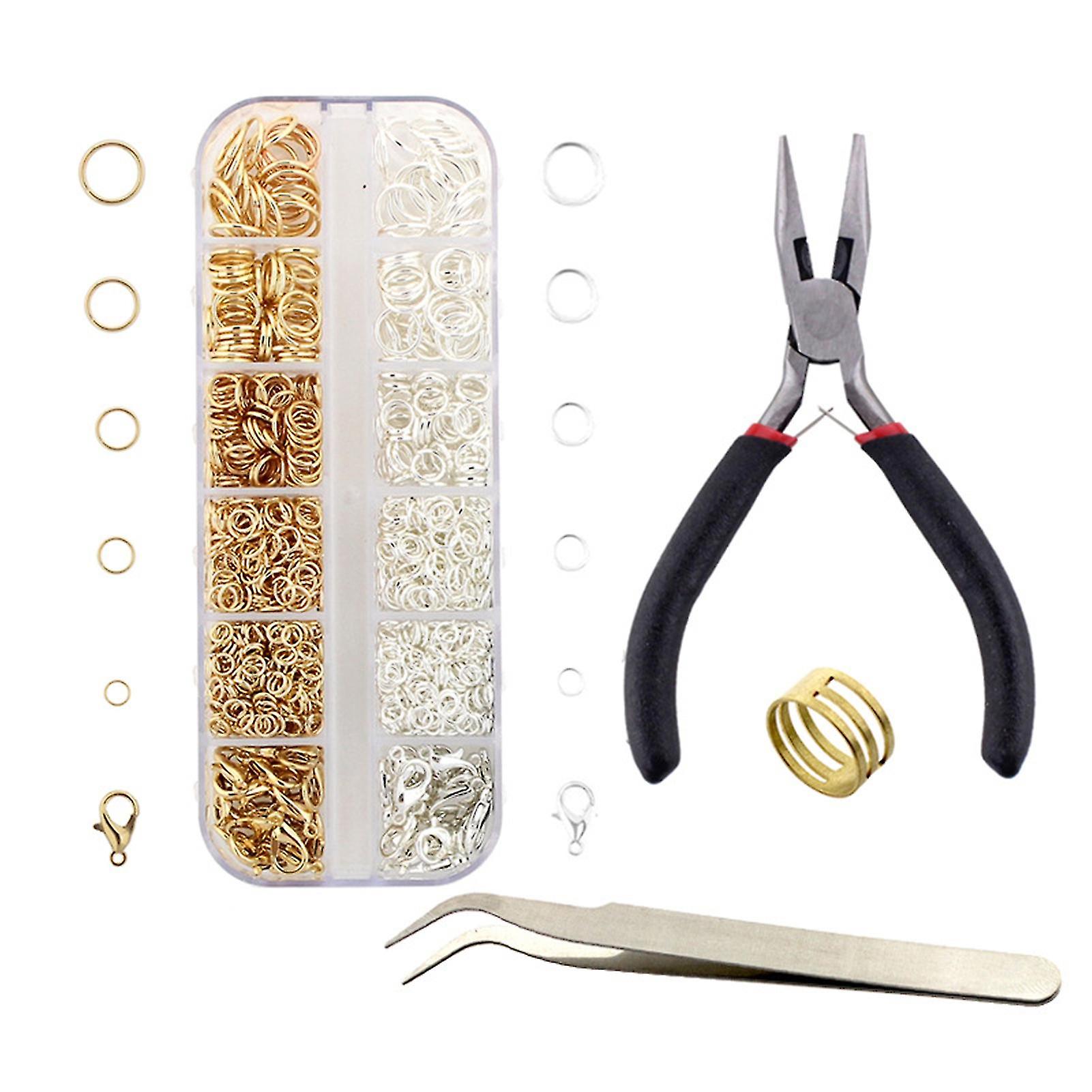 1 Set Lobster Clasps Complete Multipurpose Alloy Lobster Clasp Split Ring Set For Jewelry Making Q