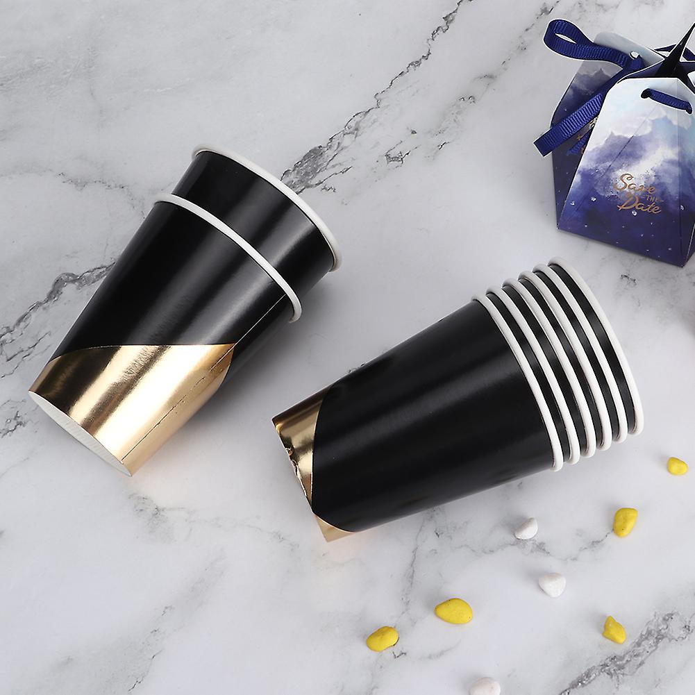 8pcs 270ml Disposable Paper Cups 9.5cm x 7.5cm Party Tableware