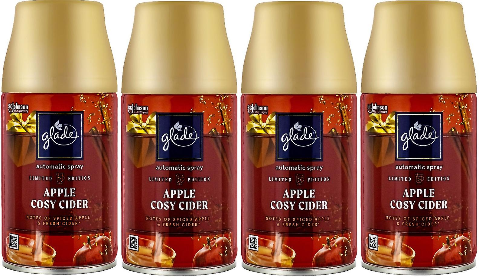 4 x Glade Automatic Spray Refill 269ml - Apple Cosy Cider