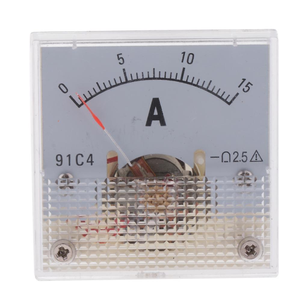 DC Ammeter Analog Panel Meter Amp Meter Current Panel Meter Gauge 0-15A(75mV)
