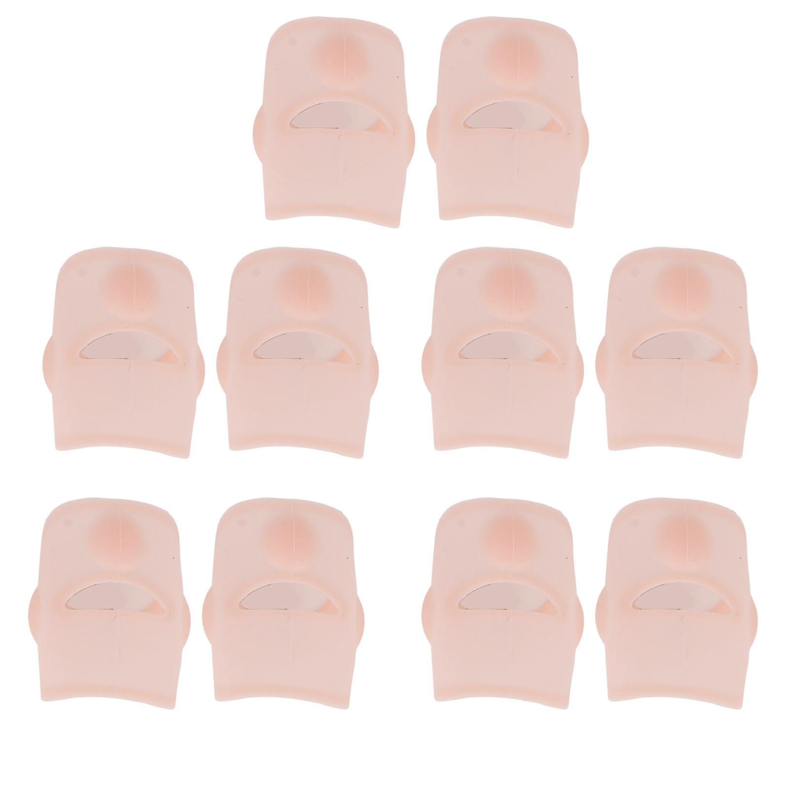 5Pair Ingrown Toenail Corrector Sleeves Soft Breathable Silicone Ingrown Toenail Correcting Tool for Men Women