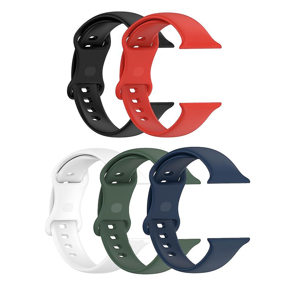 5 Pcs Soft Silicone Replacement Straps for Apple Watch - Compatible with All Series