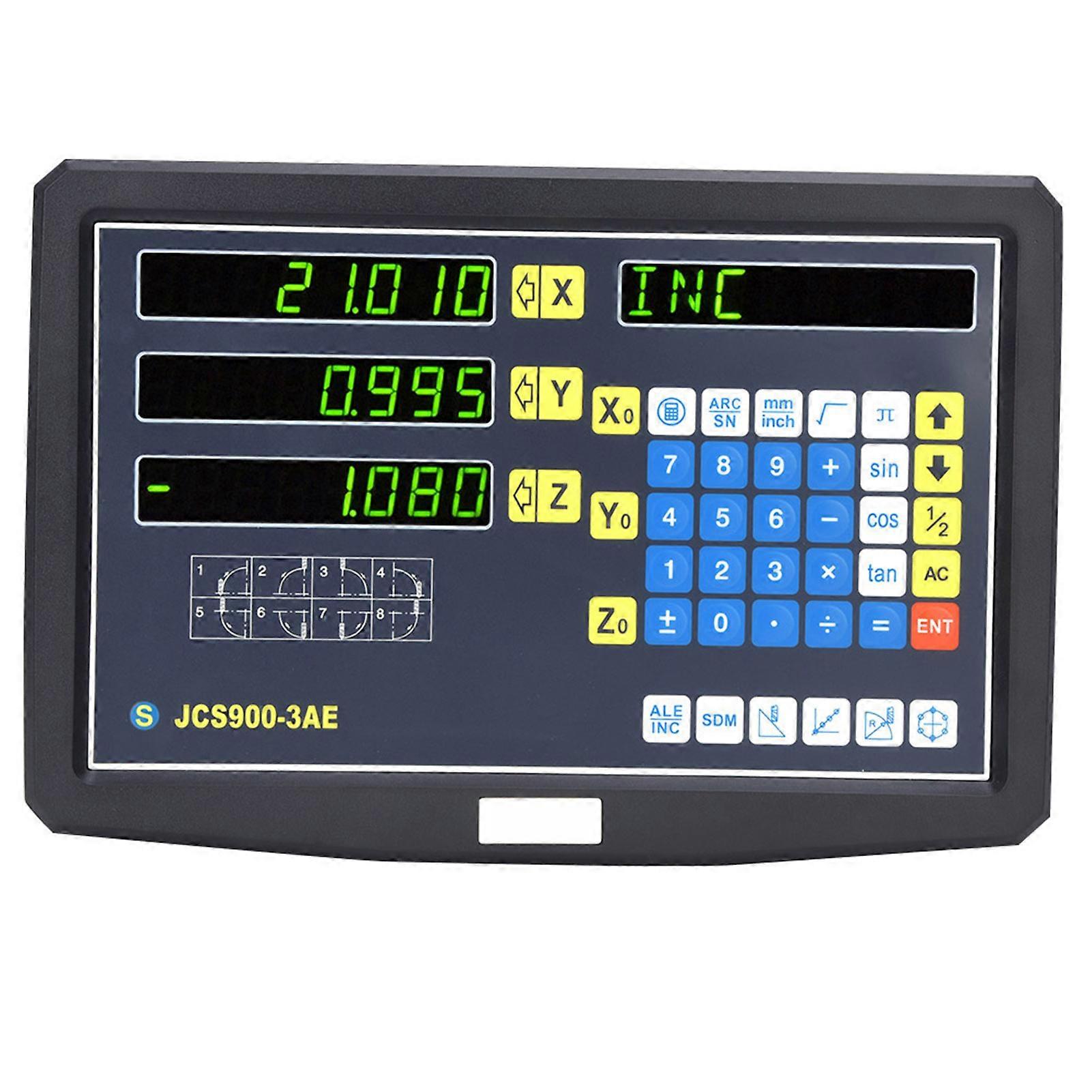 JCS900-3AE Affichage de l’échelle 0 ~ 3020mm DC5V 1m / s TTL Encodeur de la fraiseusePrise UE 110 ~ 240V