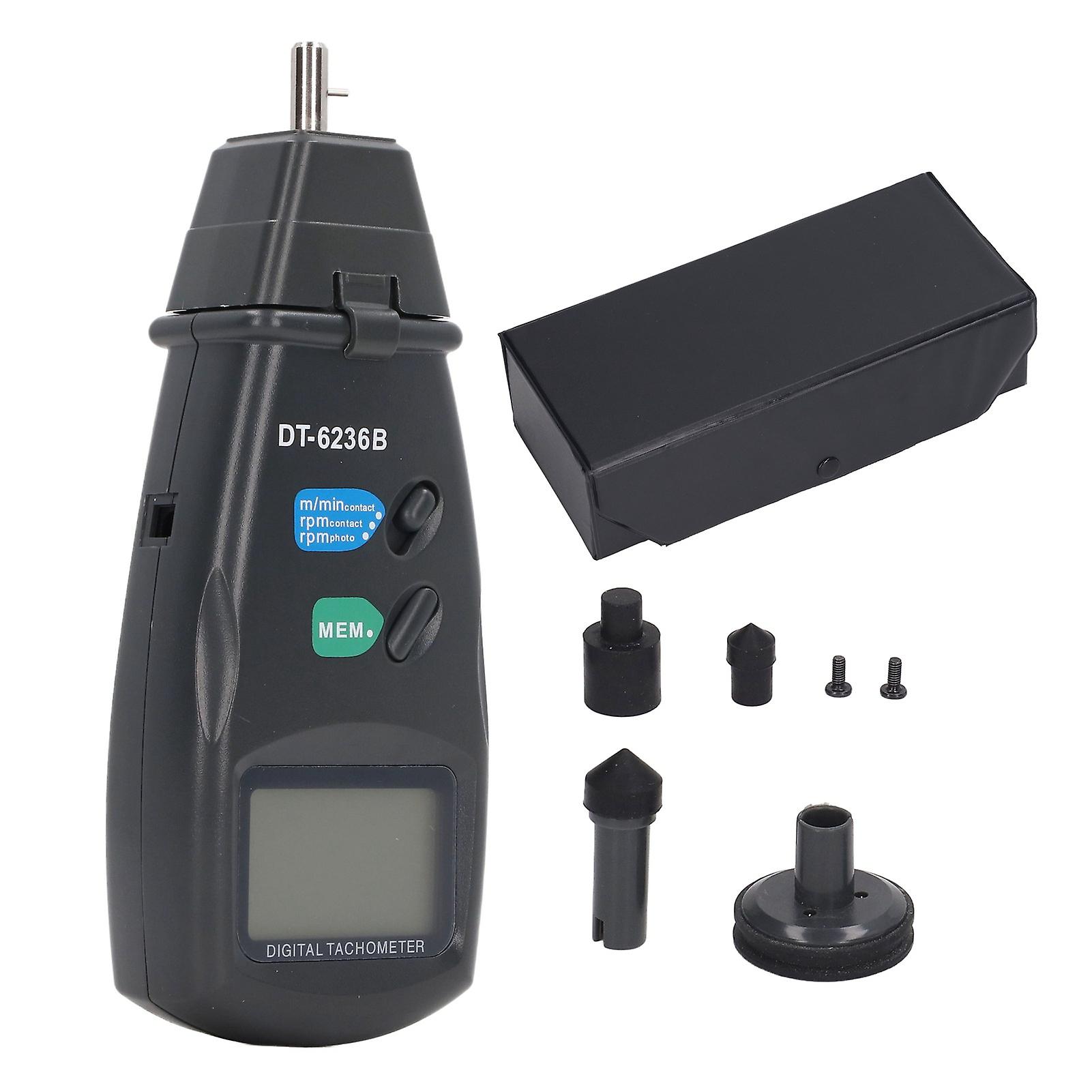 Photoelectric Tachometer, LCD Contact RPM Tachometer Photoelectric Non Contact Motor Tachometer Measuring Tool