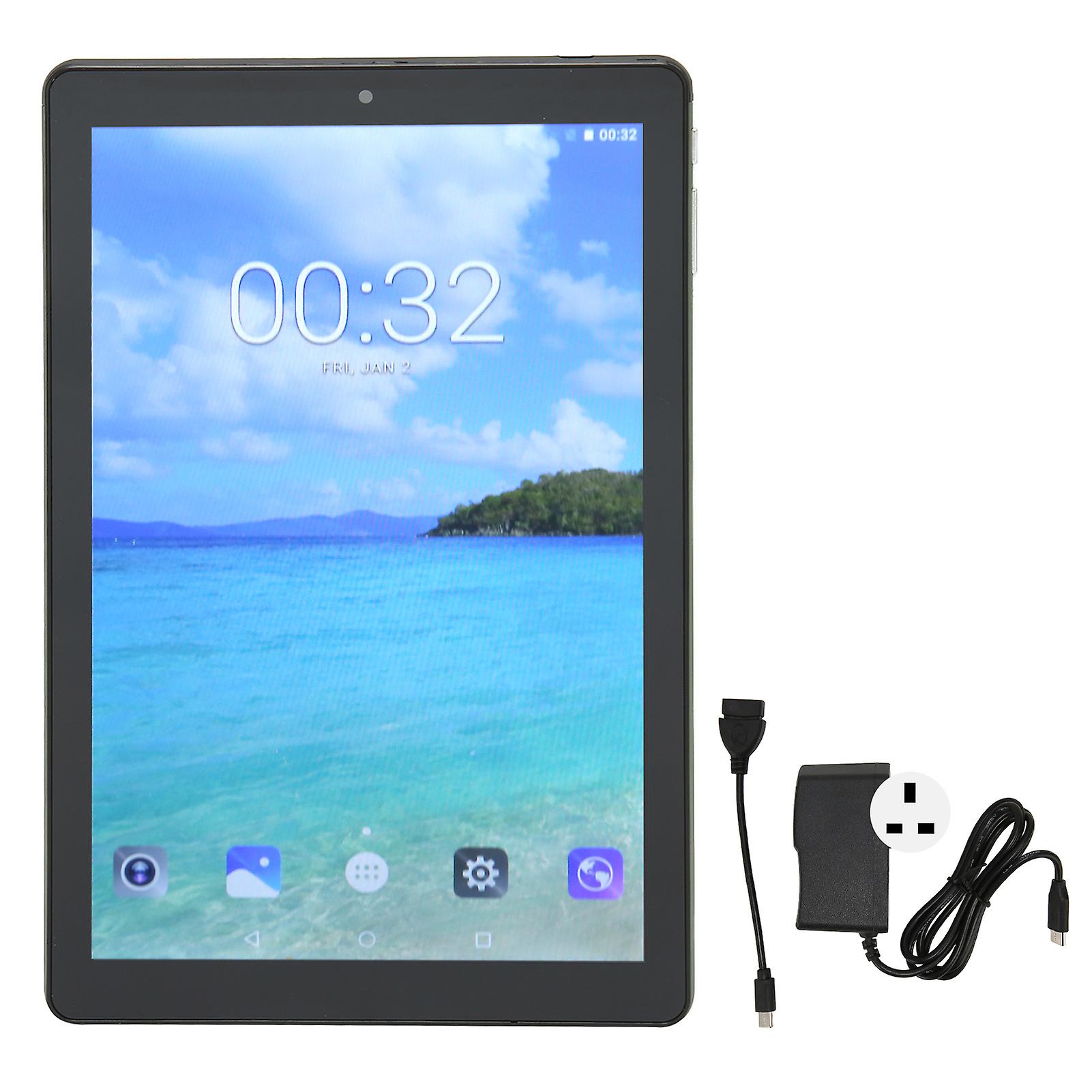 10.1 Inch Tablet for Android 10 8 Core Processor 6GB RAM 128GB ROM 4G 5G WiFi Green
