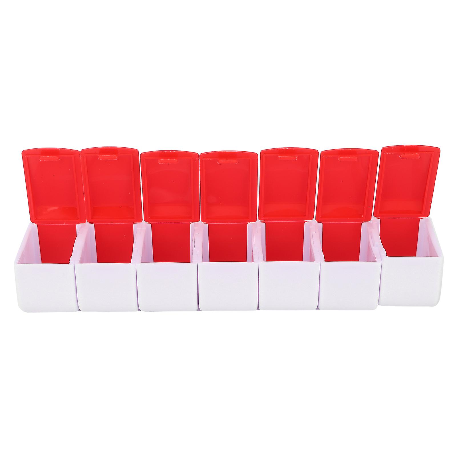Portable 7 Days Pills Case Weekly Pills Organizer Travel Daily Pills Container for Capsule Supplements Vitamin Pills