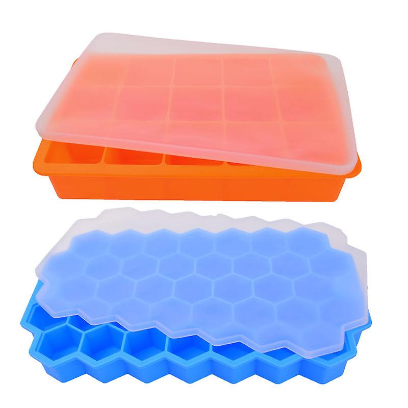Ice Cube Trays Moids Frozen Storage Containers For Chocolate Cold Drinks Lidded Silicone No862