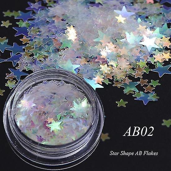AB02 Holographic Nail Glitter Mix Irregular Paillette Sequins