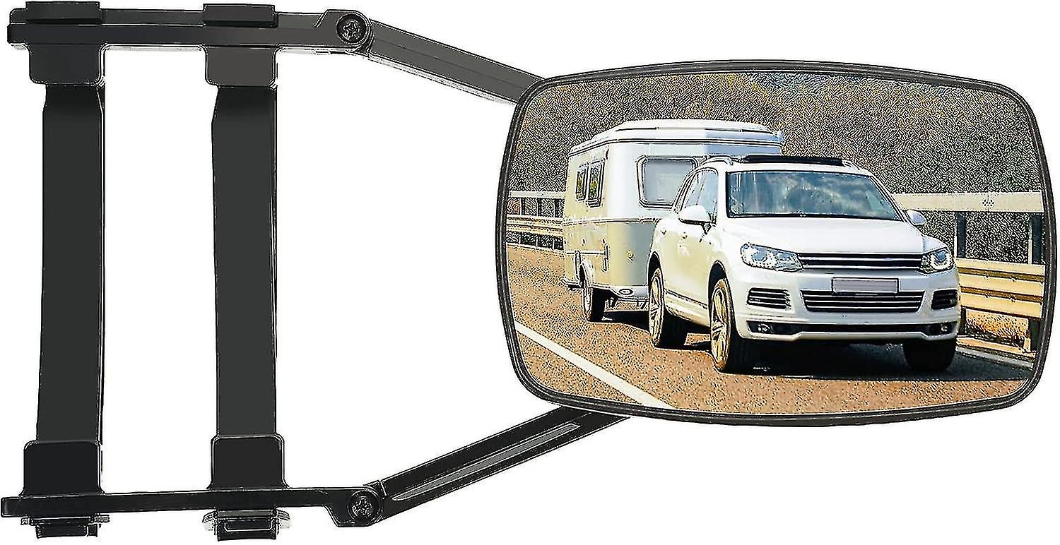 Mirror extender for towing, universal clip-on tow mirror, side adjustable swivel clip tow mirror, du