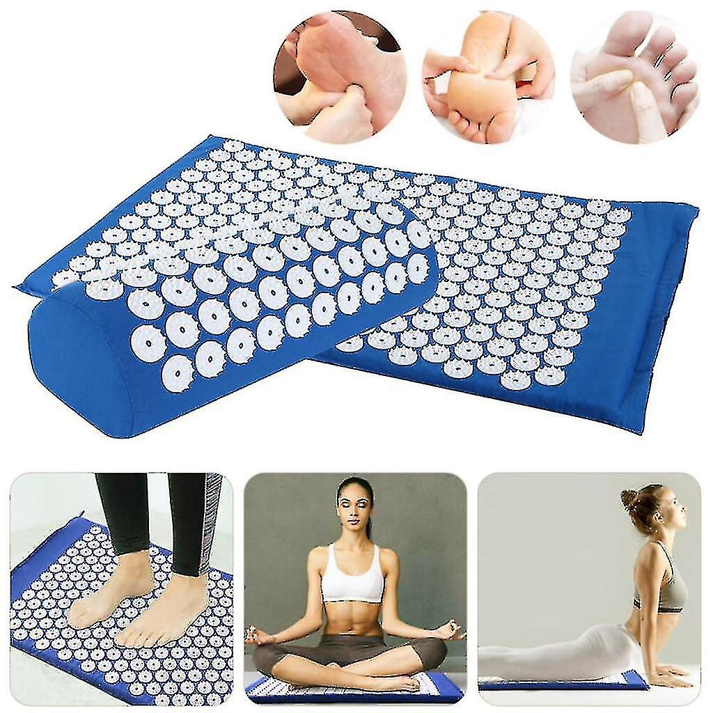 指圧セットネイルマット指圧マットマッサージマット枕鍼灸ブルー