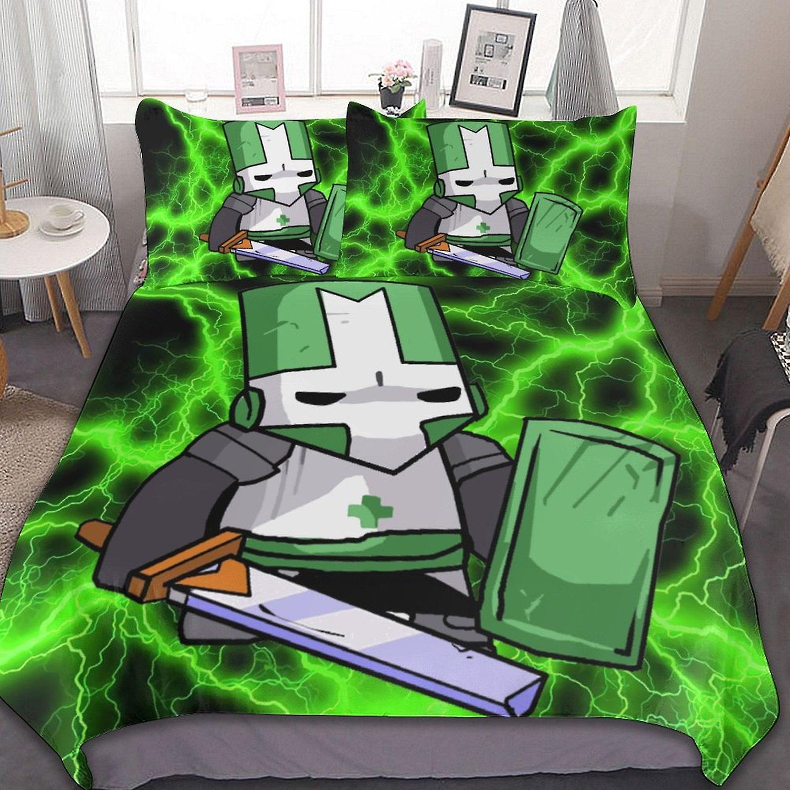 Castle Crashers 3 Pcs Bed Sheets Set Breathable Duvet Cover with 2 Pillow Sham Soft All Seasons Bedding Set