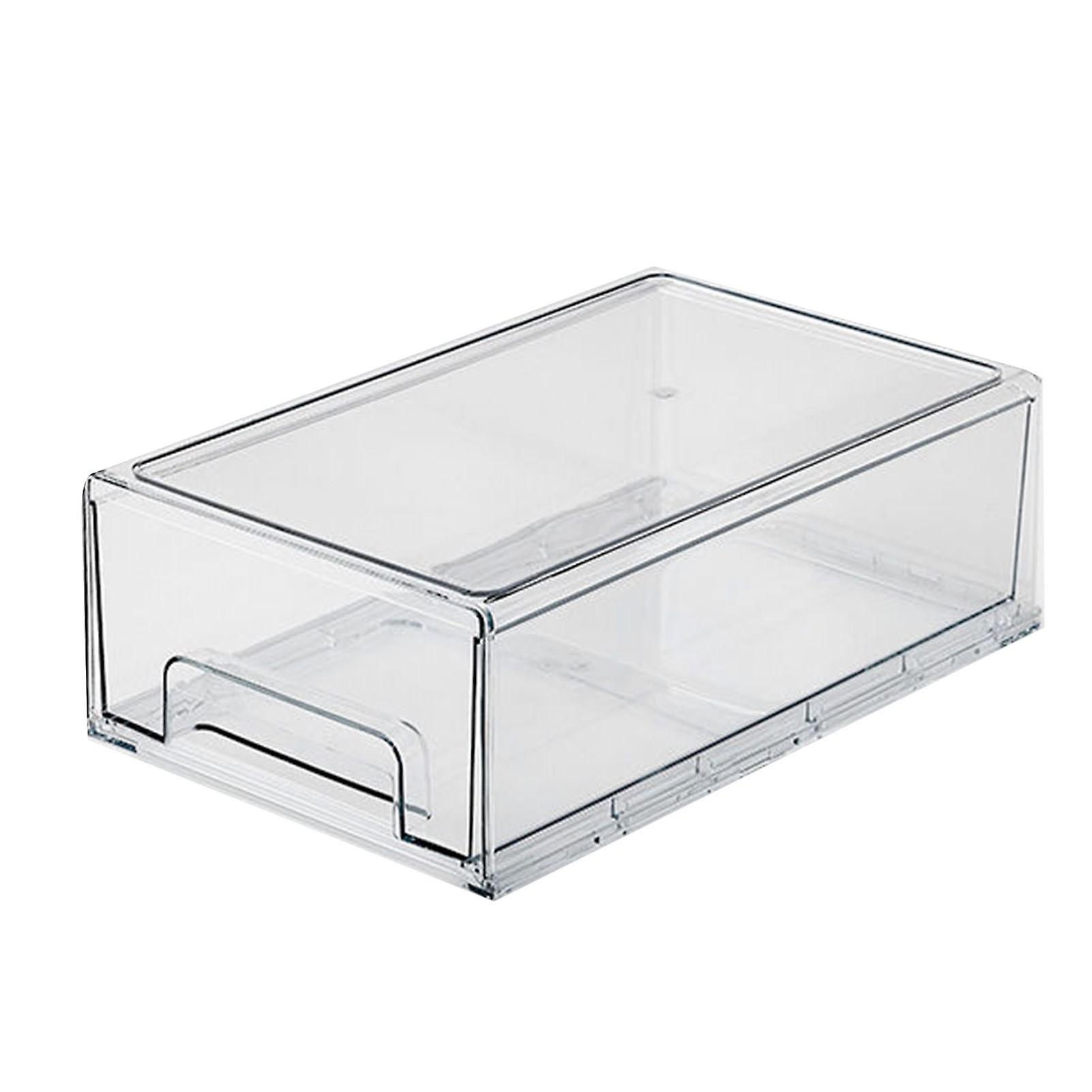 Acrylic Desk Organizer Drawer Large Capacity Rectangular Shaped Transparent Desktop Storage Box for Office