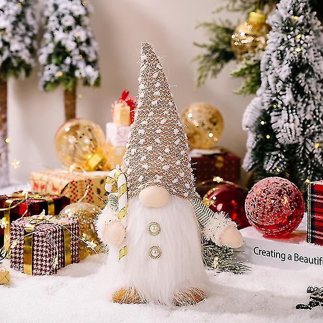 2024 دمية 30/45 سنتيمتر قزم جنوم مع زينة ضوء LED لعيد الميلاد المنزلي نافيداد العام الجديد 2024 هدايا الأطفال