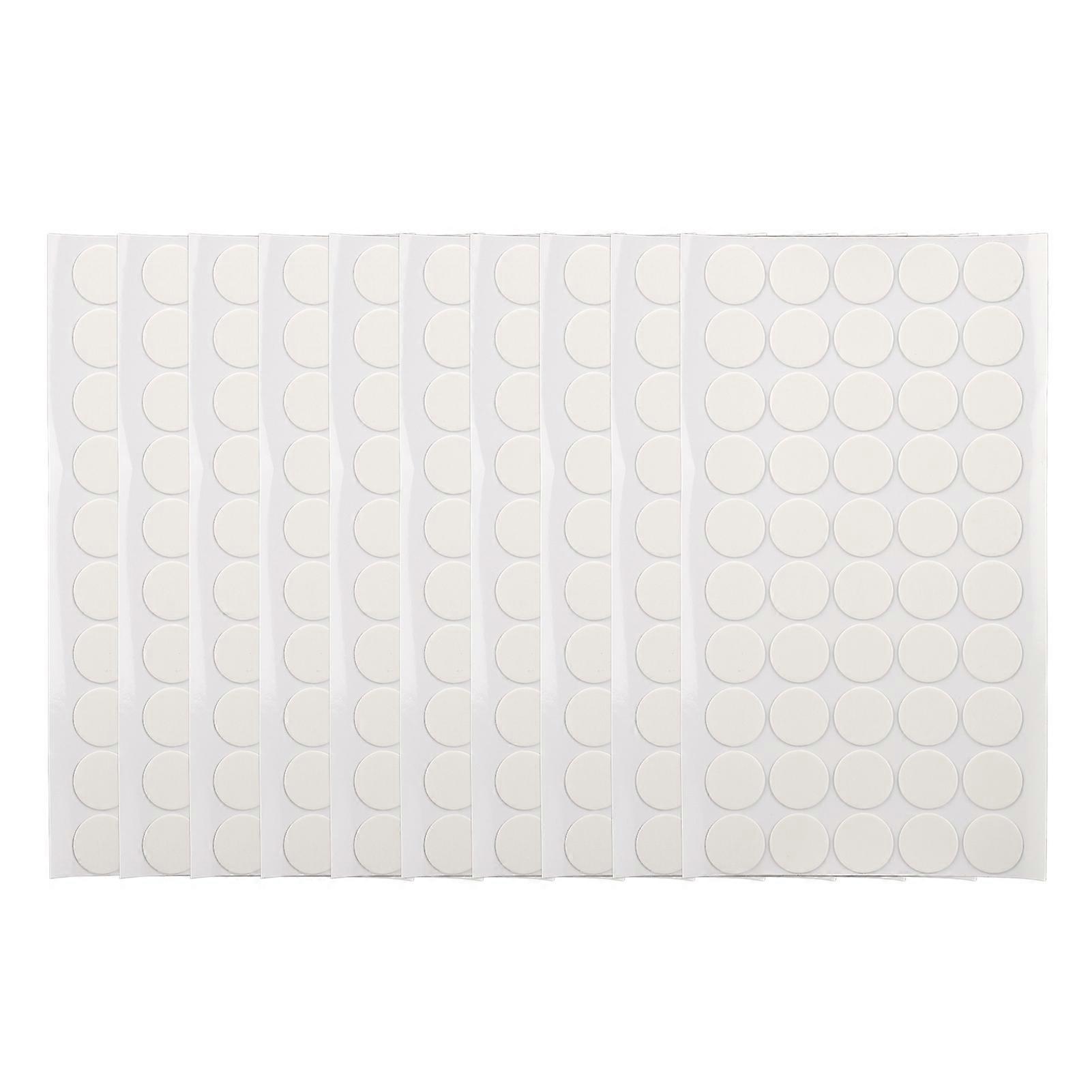 Self Adhesive Dots 10 Sheets 20mm 500 Pcs Strong Transparent Waterproof Non Marking Double Sided Hook And Loop Dots