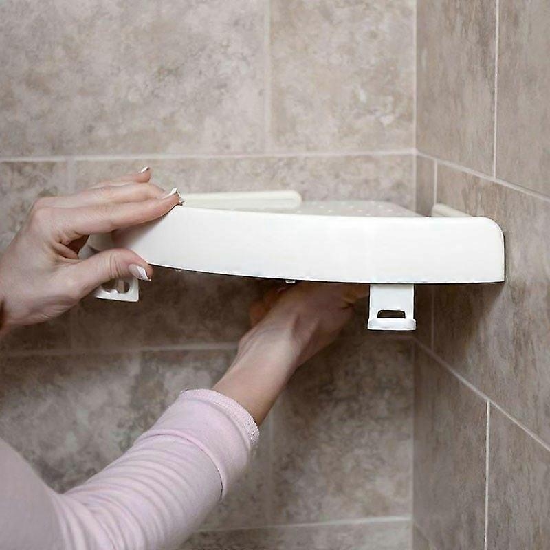 Corner shelf with push-button without drilling