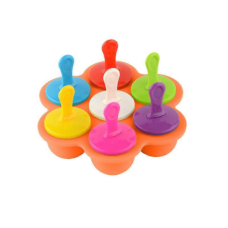 Orange silicone popsicle mold
