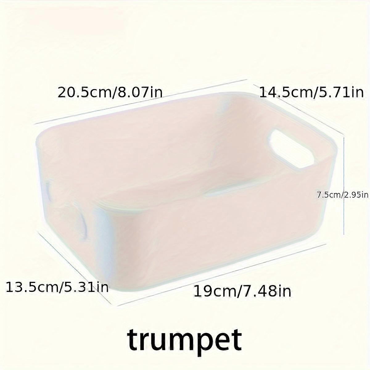 5pcs Storage Basket, Multifunctional Portable White Storage Organizers With Handle, Household Durable Plastic Containers, For Kitchen, Bathroom And Be