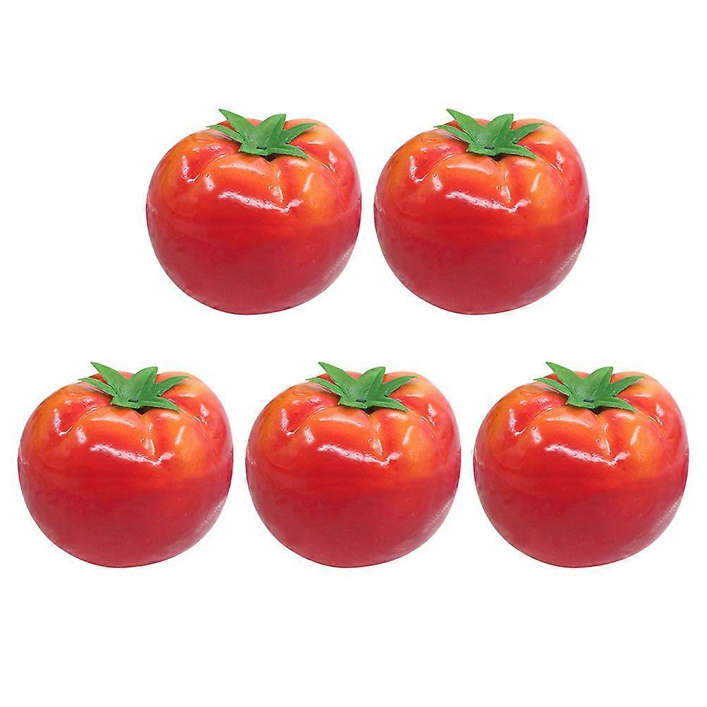 5Pcs Simulated Tomato Models Artificial Lifelike Tomato Models Fake Tomato Figurines Showcase Props