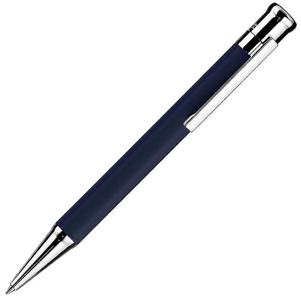 Otto Hutt Design 01 Sterling Silver Plat-Plated High Quality Rollball Pen (Blue)