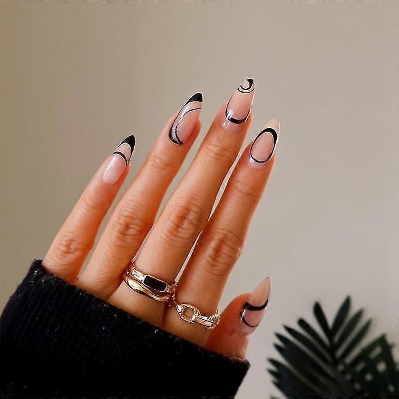 AIMEILI 432 Stück Fake Nails Set – Transparent, Rund/oval, 12 Größen, Für UV Gel & Nageldesign