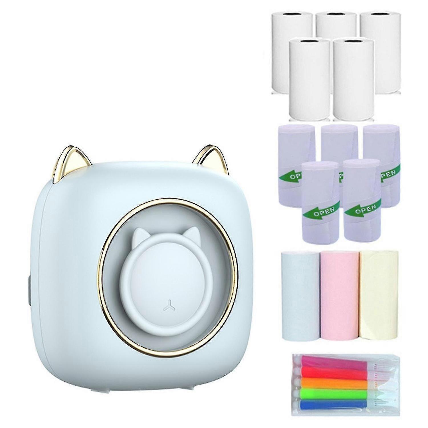 Mobile Mini Printer, Photo Printer, Portable Mini Bluetooth Printer Thermal Printer, Wireless Therma wlgd