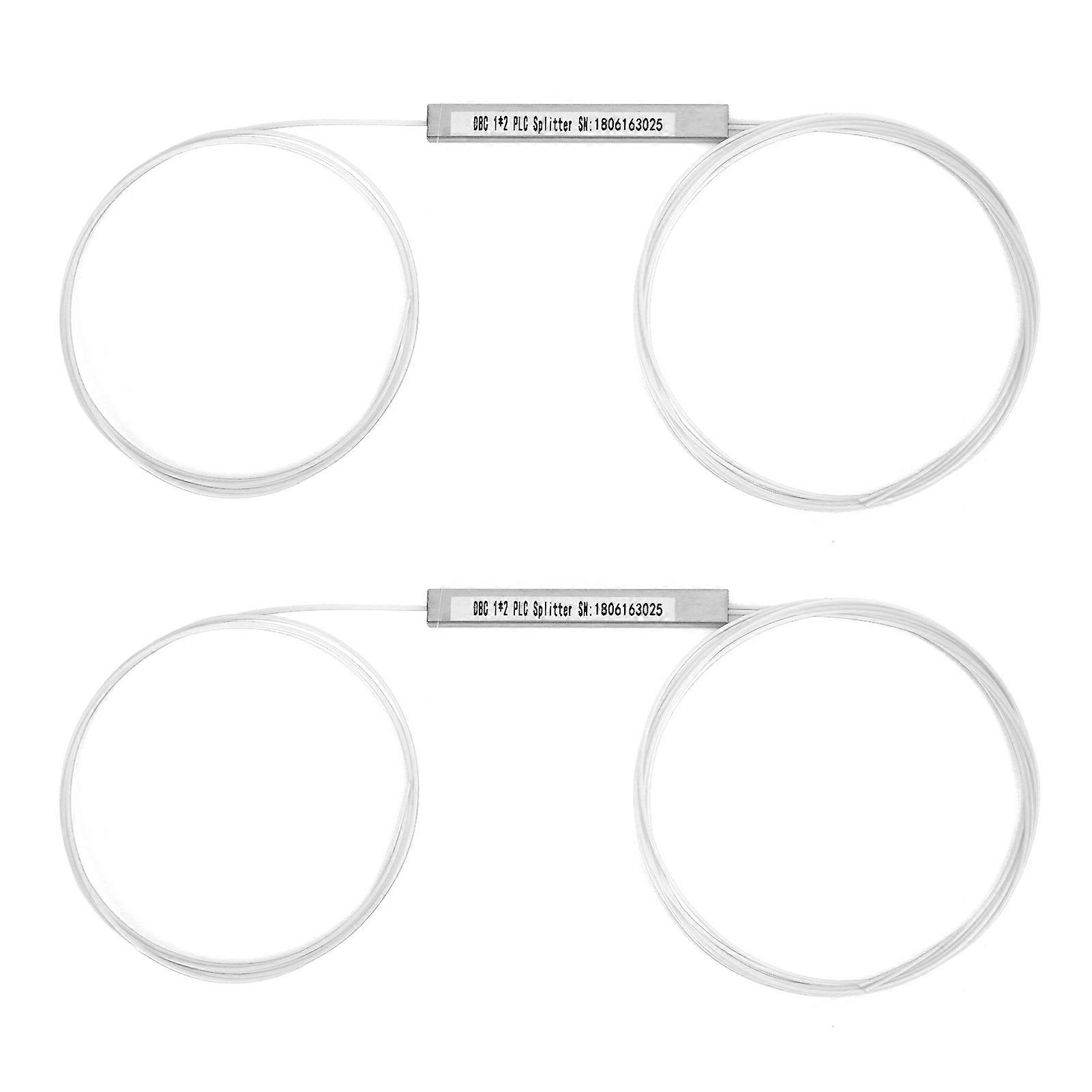 2Pcs PLC Splitter Bare Fiber No Connector Single Mode Power Management Computer Peripherals(1 x 2 )